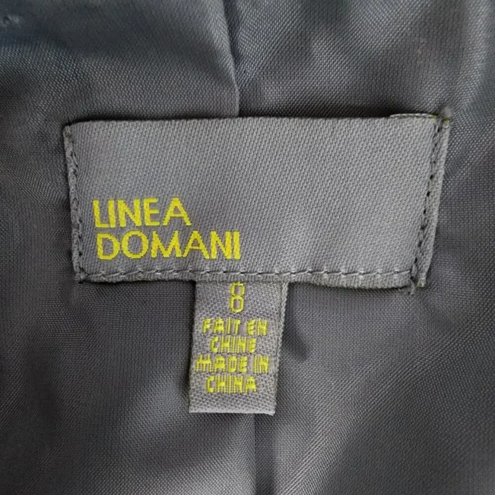Linea Domani 100% Wool Gray V-Neck Y2557 Blazer | Women's 8